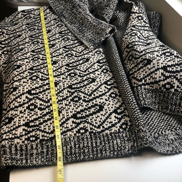 H&M Chunky Open Front Cardigan Dropped Shoulder Ribbed Knit Sweater Size L - Picture 11 of 12